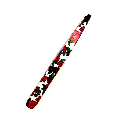 Pinzeta kosmetická šikmá 9 cm Květy